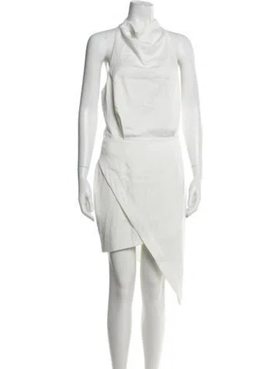 Pre-owned Elliatt Cowl Neck Long Dress In White