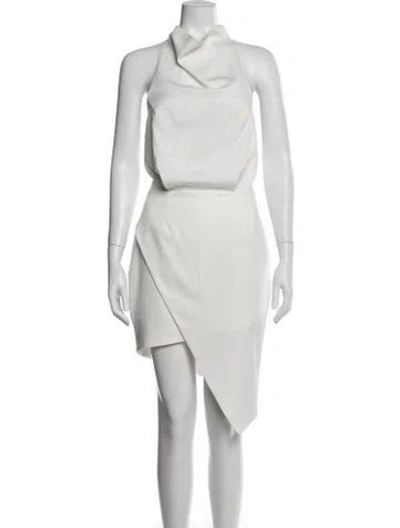Pre-owned Elliatt Cowl Neck Midi Length Dress In Neutral