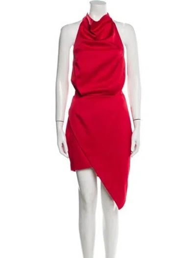 Pre-owned Elliatt Cowl Neck Midi Length Dress In Red