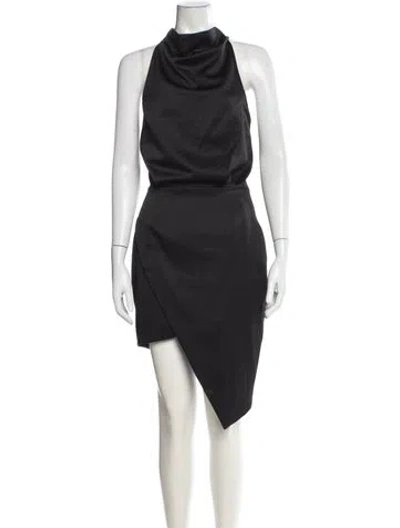 Pre-owned Elliatt Cowl Neck Mini Dress In Black