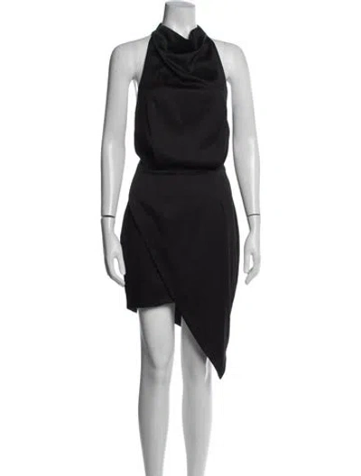 Pre-owned Elliatt Cowl Neck Mini Dress In Black