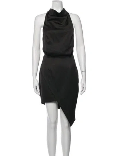 Pre-owned Elliatt Cowl Neck Mini Dress In Black