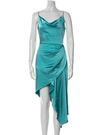 Pre-owned Elliatt Cowl Neck Mini Dress In Blue