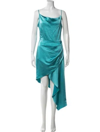 Pre-owned Elliatt Cowl Neck Mini Dress In Blue