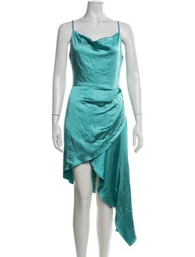 Pre-owned Elliatt Cowl Neck Mini Dress In Blue
