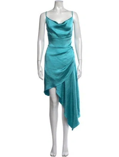 Pre-owned Elliatt Cowl Neck Mini Dress In Blue