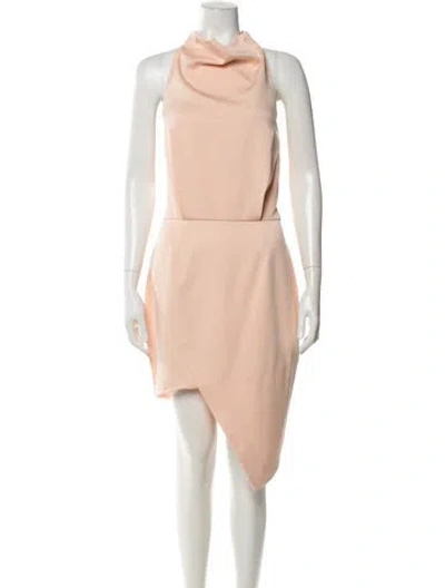 Pre-owned Elliatt Cowl Neck Mini Dress In Orange