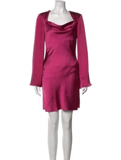 Pre-owned Elliatt Cowl Neck Mini Dress In Pink
