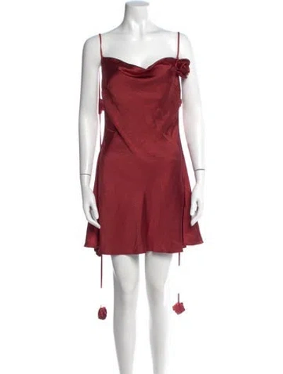 Pre-owned Elliatt Cowl Neck Mini Dress In Red