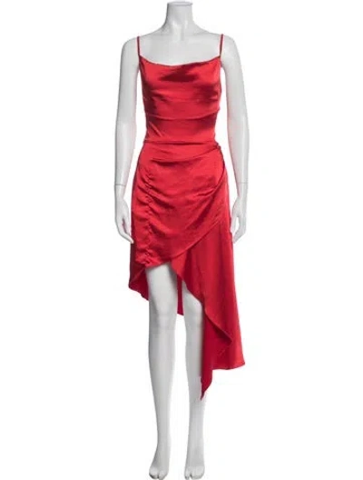 Pre-owned Elliatt Cowl Neck Mini Dress In Red