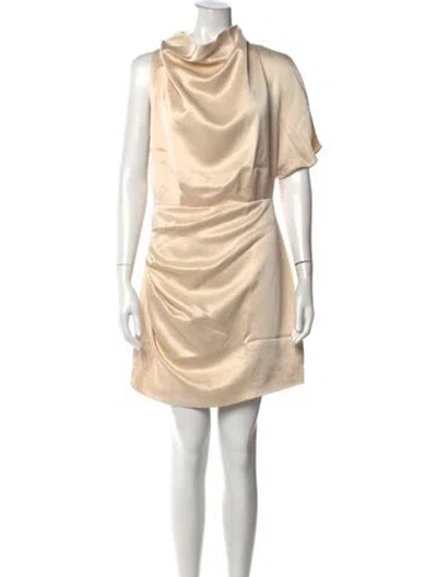 Pre-owned Elliatt Cowl Neck Mini Dress W/ Tags In Neutrals