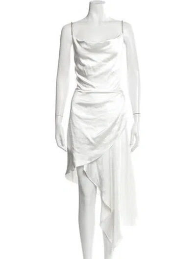 Pre-owned Elliatt Cowl Neck Mini Dress In White