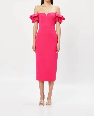 Elliatt Creole Midi Dress In Fuchsia In Pink