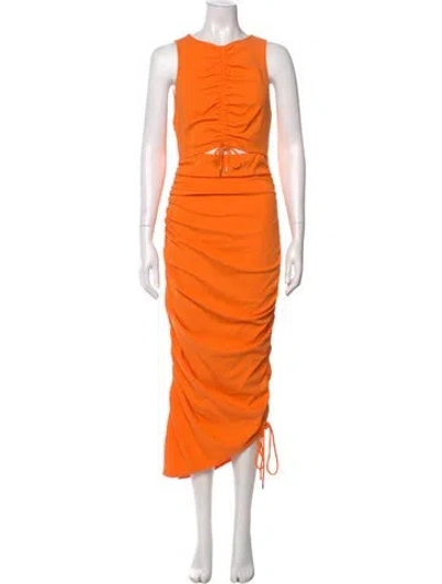 Pre-owned Elliatt Crew Neck Long Dress W/ Tags In Orange