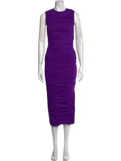 Pre-owned Elliatt Crew Neck Midi Length Dress In Purple