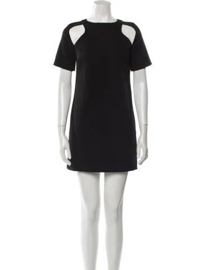 Pre-owned Elliatt Crew Neck Mini Dress In Black