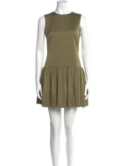 Pre-owned Elliatt Crew Neck Mini Dress In Green
