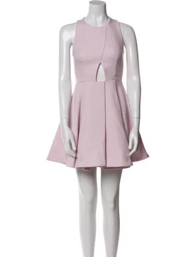 Pre-owned Elliatt Crew Neck Mini Dress In Pink