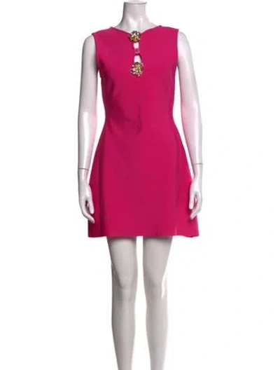 Pre-owned Elliatt Crew Neck Mini Dress In Pink