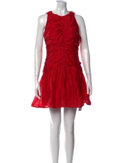 Pre-owned Elliatt Crew Neck Mini Dress In Red