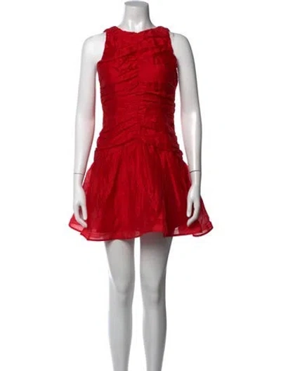 Pre-owned Elliatt Crew Neck Mini Dress W/ Tags In Red