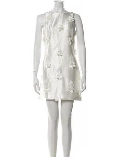 Pre-owned Elliatt Crew Neck Mini Dress W/ Tags In White
