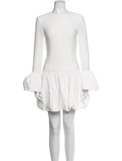 Pre-owned Elliatt Crew Neck Mini Dress W/ Tags In White