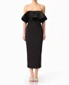 Elliatt Dandelione Strapless Body-con Midi Dress In Black