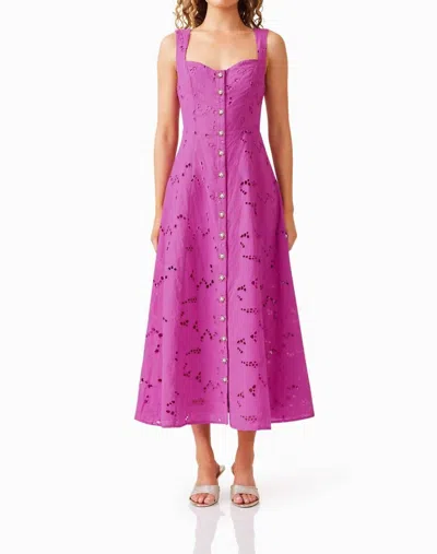 Elliatt Drea Midi Dress In Fuchsia In Pink