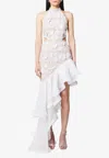 Elliatt Dubrovnik Asymmetric Maxi Dress In White