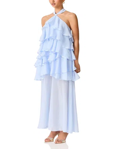 Elliatt Elaine Halter Maxi Dress In Blue