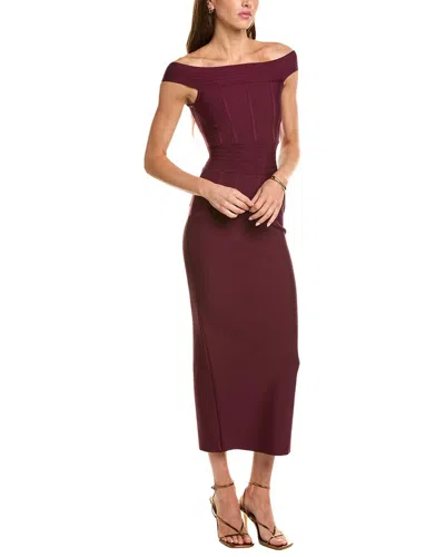 Elliatt Elena Strapless Gown In Burgundy