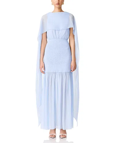 Elliatt Eliane Cape Gown In Blue