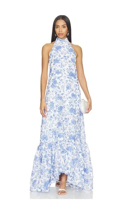 Elliatt Elin Halter Gown In Blue