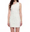 Elliatt Ellouise Embellished Tweed One Shoulder Mini Dress In Ivory In White