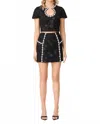 Elliatt Ellouise Embellished Tweed Top In Black In Black