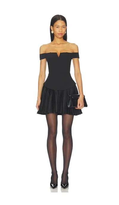 Elliatt Elva Off The Shoulder Mini Dress In Black