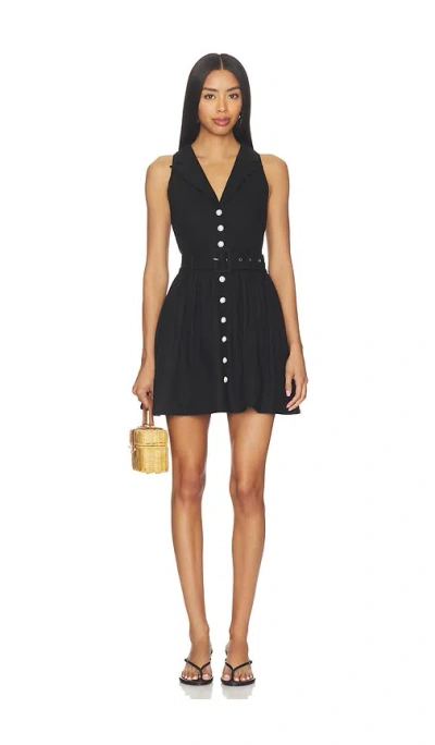 Elliatt Emilie Collared Mini Dress In Black