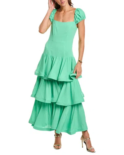Elliatt Emilie Tiered Maxi Dress In Green