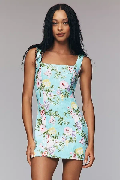 Elliatt Emmeline Square-neck Mini Dress In Green