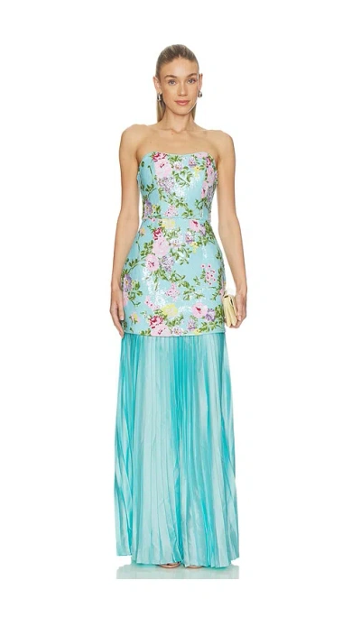 Elliatt Emmeline Strapless Gown In Green