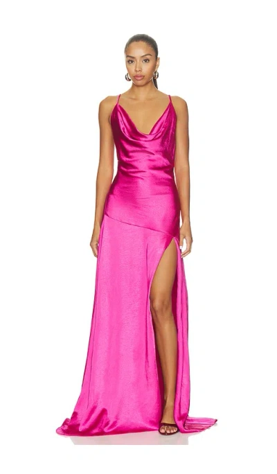 Elliatt Erielle Cowl Neck Gown In Pink