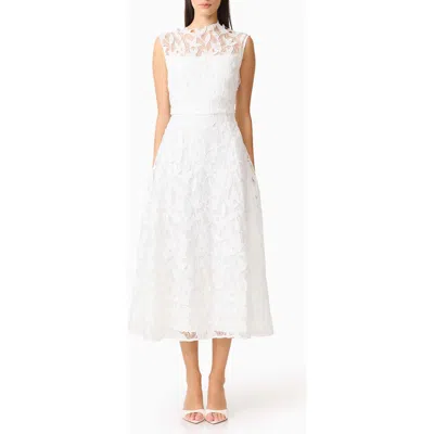 Elliatt Eris Lace Midi Dress In White