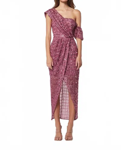 Elliatt Esther Midi Dress In Plum In Pink