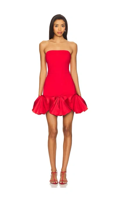 Elliatt Evee Strapless Mini Dress In Red