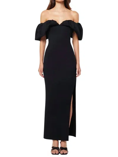 Elliatt Exuberant Off Shoulder Gown In Black