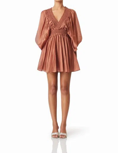 Elliatt Fauna Mini Dress In Brown