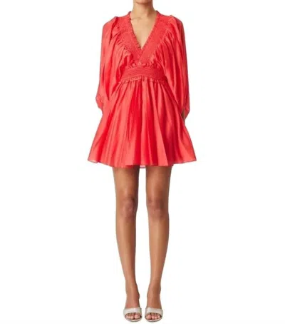 Elliatt Fauna Mini Dress In Vermillion