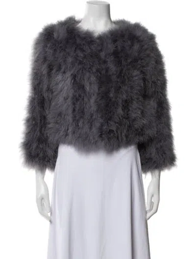 Pre-owned Elliatt Faux Fur Coat In Grey