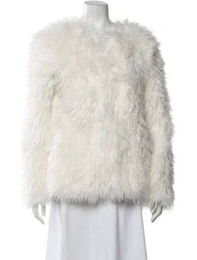 Pre-owned Elliatt Faux Fur Jacket W/ Tags In Neutrals